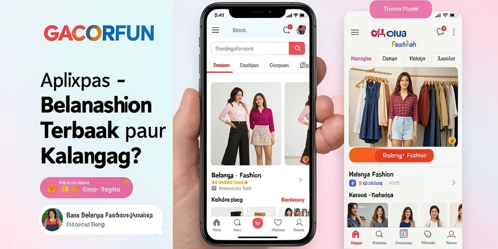 Antarmuka GACORFUN yang menarik untuk belanja fashion.