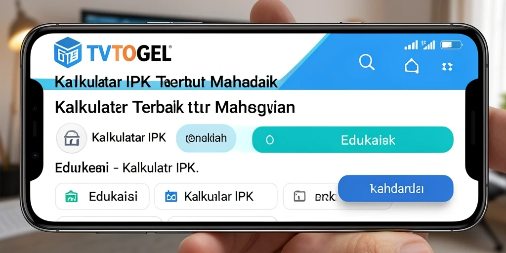 Antarmuka pengguna TVTOGEL yang intuitif untuk kalkulasi IPK.