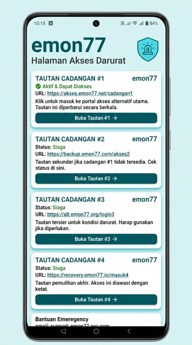 Tampilan link alternatif emon77